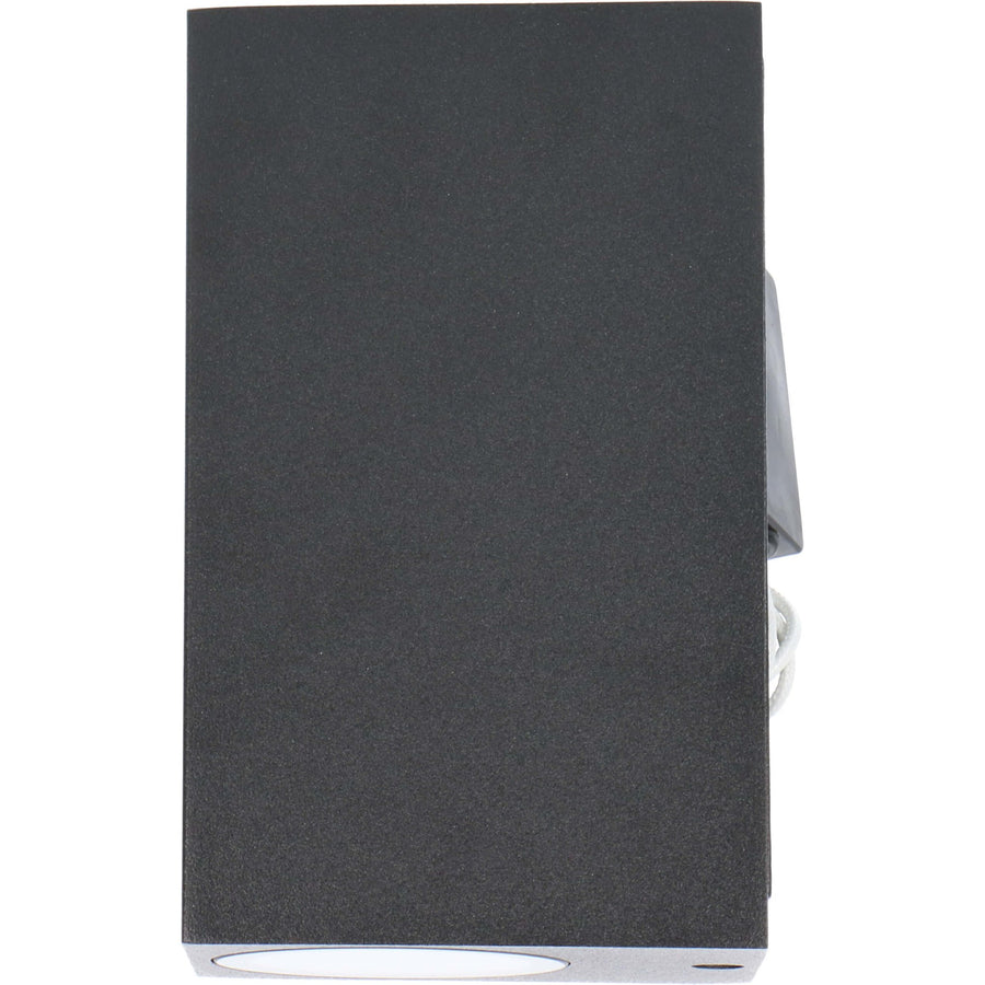 6 pack - LED's Light LED Buitenlamp met GU10 fitting - Rechthoek - IP44 - Zwart - Model Milaan Wandlampen led.gl