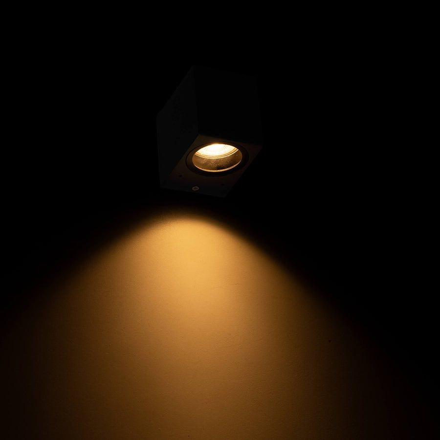 6 pack - LED's Light LED Wandlamp Buiten met GU10 fitting - Vierkant - IP44 - Antraciet - Model Rome Wandlampen led.gl