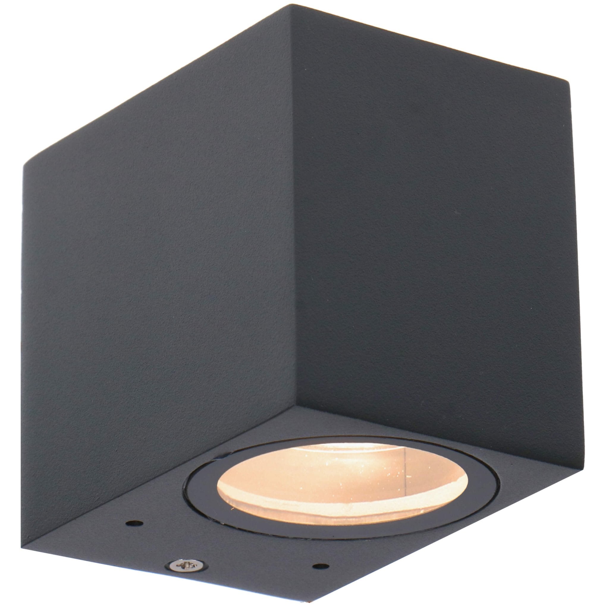 6 pack - LED's Light LED Wandlamp Buiten met GU10 fitting - Vierkant - IP44 - Antraciet - Model Rome Wandlampen led.gl