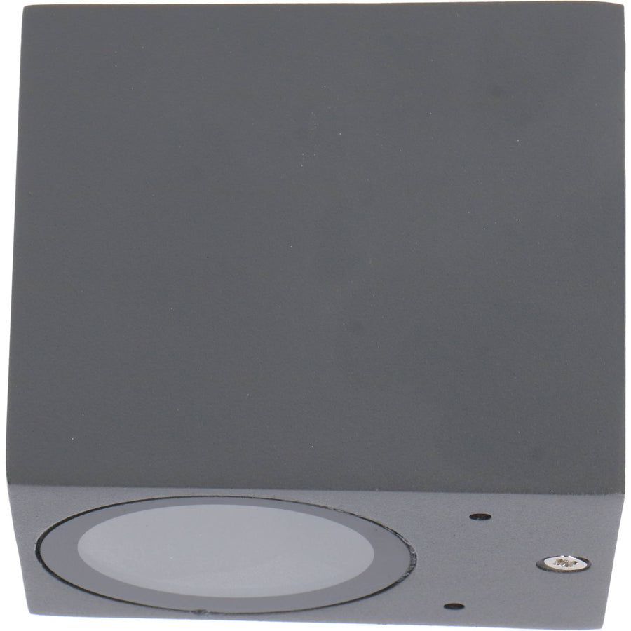 6 pack - LED's Light LED Wandlamp Buiten met GU10 fitting - Vierkant - IP44 - Antraciet - Model Rome Wandlampen led.gl