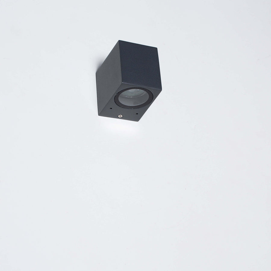 6 pack - LED's Light LED Wandlamp Buiten met GU10 fitting - Vierkant - IP44 - Antraciet - Model Rome Wandlampen led.gl