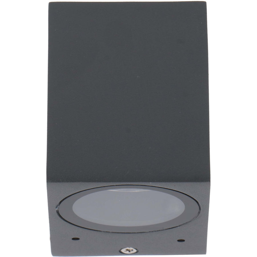 6 pack - LED's Light LED Wandlamp Buiten met GU10 fitting - Vierkant - IP44 - Antraciet - Model Rome Wandlampen led.gl