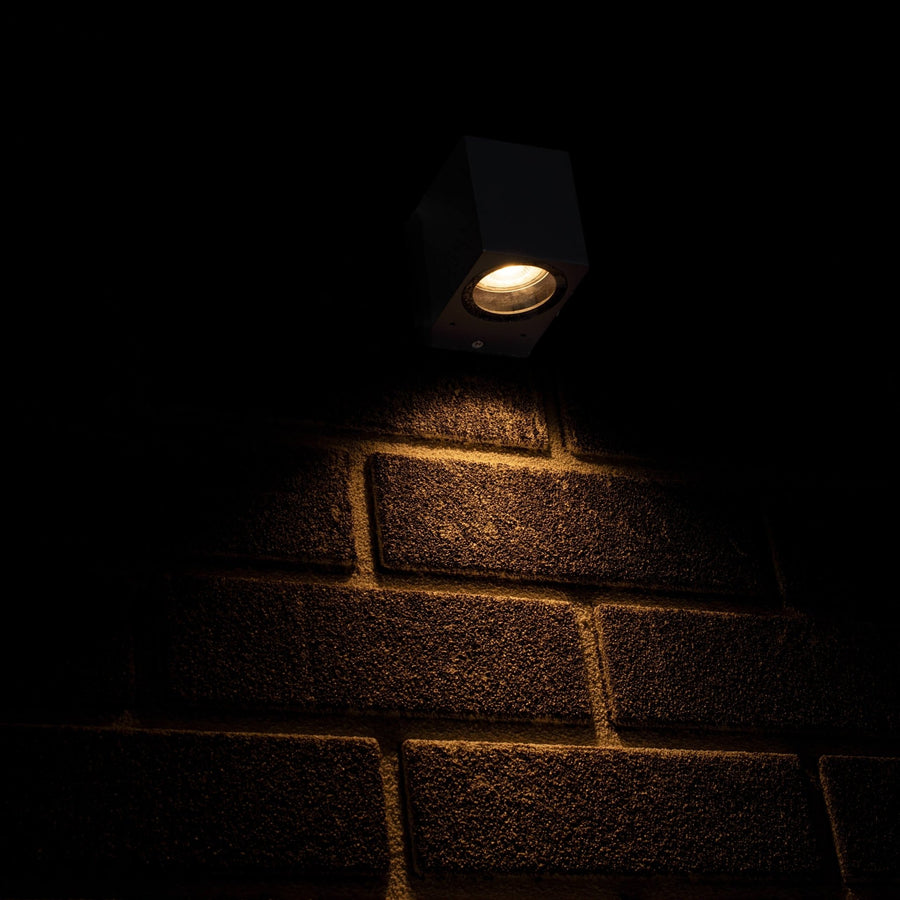 6 pack - LED's Light LED Wandlamp Buiten met GU10 fitting - Vierkant - IP44 - Antraciet - Model Rome Wandlampen led.gl