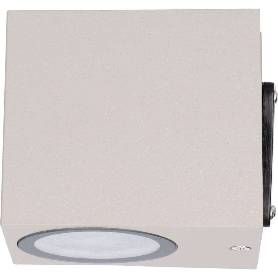 6 pack - LED Wandlamp buiten met GU10 fitting - Rome - Vierkant - IP44 - Grijs Wandlampen led.gl