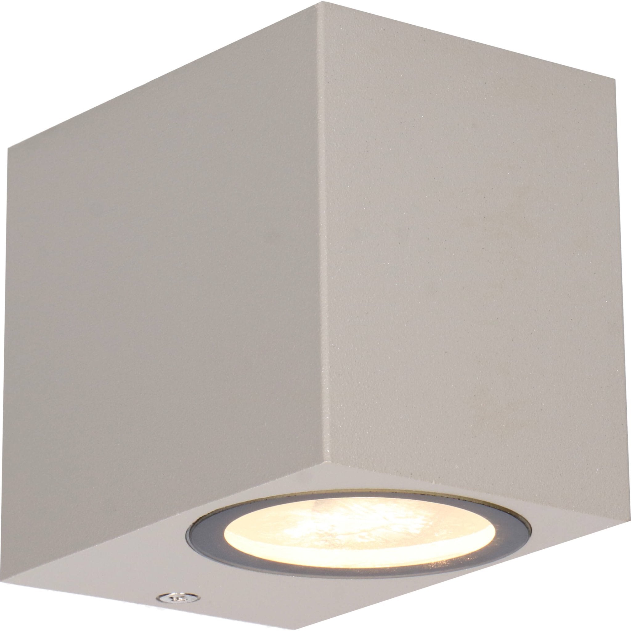 6 pack - LED Wandlamp buiten met GU10 fitting - Rome - Vierkant - IP44 - Grijs Wandlampen led.gl