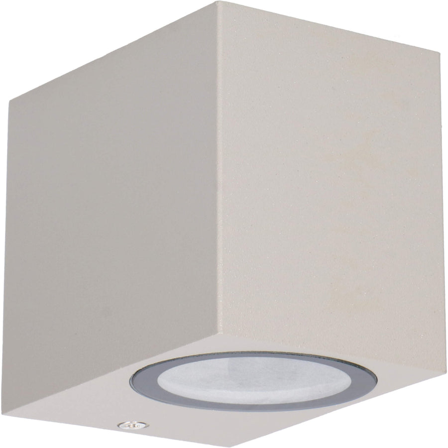 6 pack - LED Wandlamp buiten met GU10 fitting - Rome - Vierkant - IP44 - Grijs Wandlampen led.gl