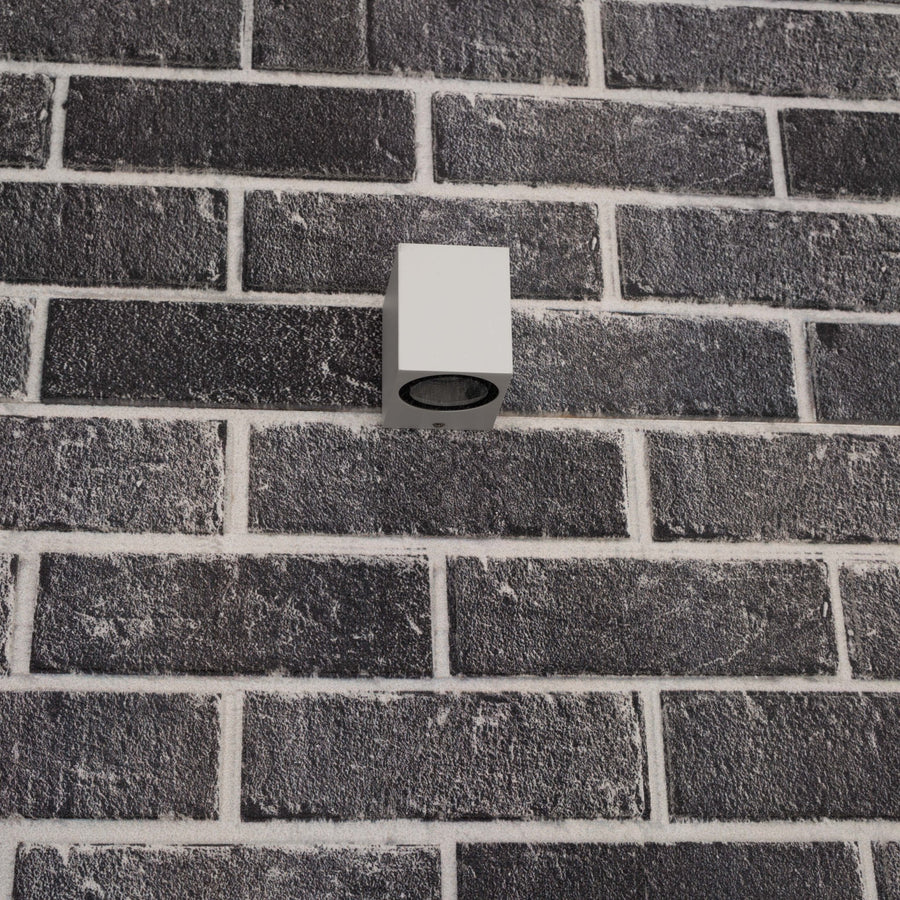 6 pack - LED's Light LED Wandlamp Buiten met GU10 fitting - Vierkant - IP44 - Wit - Model Rome Wandlampen led.gl