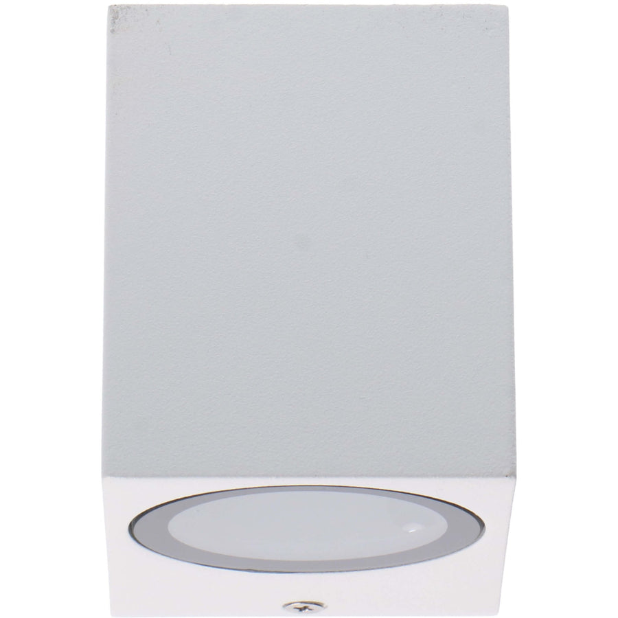 6 pack - LED's Light LED Wandlamp Buiten met GU10 fitting - Vierkant - IP44 - Wit - Model Rome Wandlampen led.gl