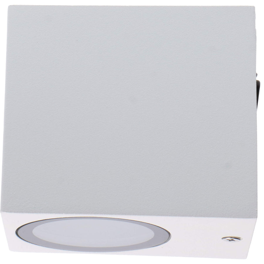 6 pack - LED's Light LED Wandlamp Buiten met GU10 fitting - Vierkant - IP44 - Wit - Model Rome Wandlampen led.gl