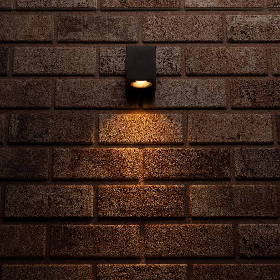 6 pack - LED's Light LED Wandlamp Buiten met GU10 fitting - Vierkant - IP44 - Zwart - Model Rome Wandlampen led.gl