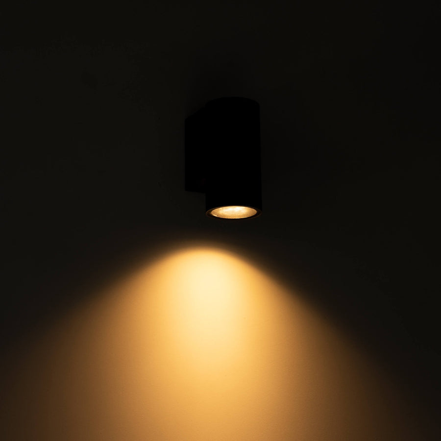 3 pack - LED's Light Muurlamp voor buiten - GU10 fitting - IP44 waterbestendig - Antraciet - Model Carpi Wandlampen led.gl