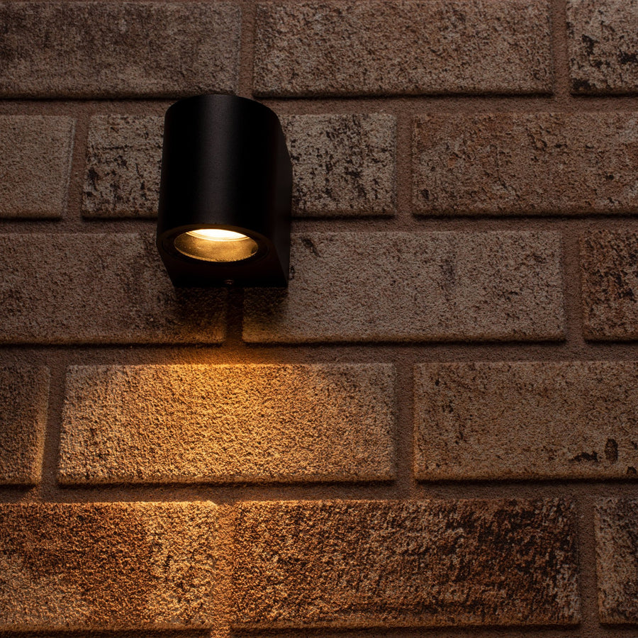 5 pack - LED's Light LED Wandlamp buiten met GU10 fitting - Rond - Model San Marino - IP44 - Zwart Wandlampen led.gl