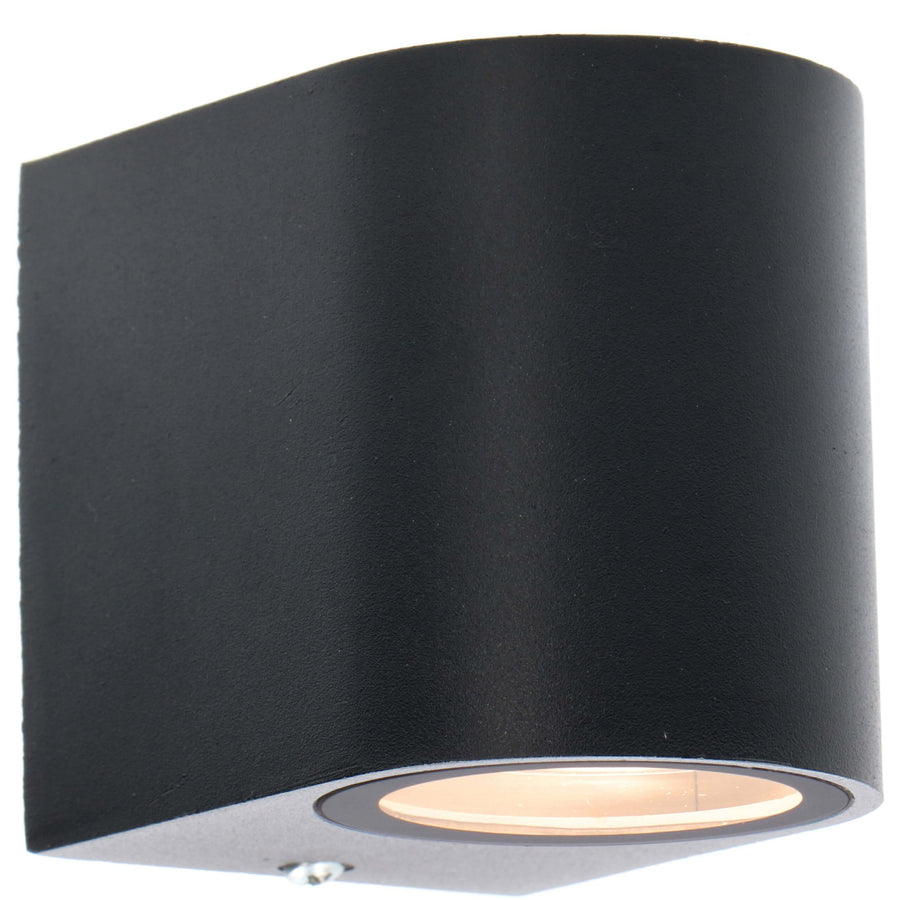 5 pack - LED's Light LED Wandlamp buiten met GU10 fitting - Rond - Model San Marino - IP44 - Zwart Wandlampen led.gl