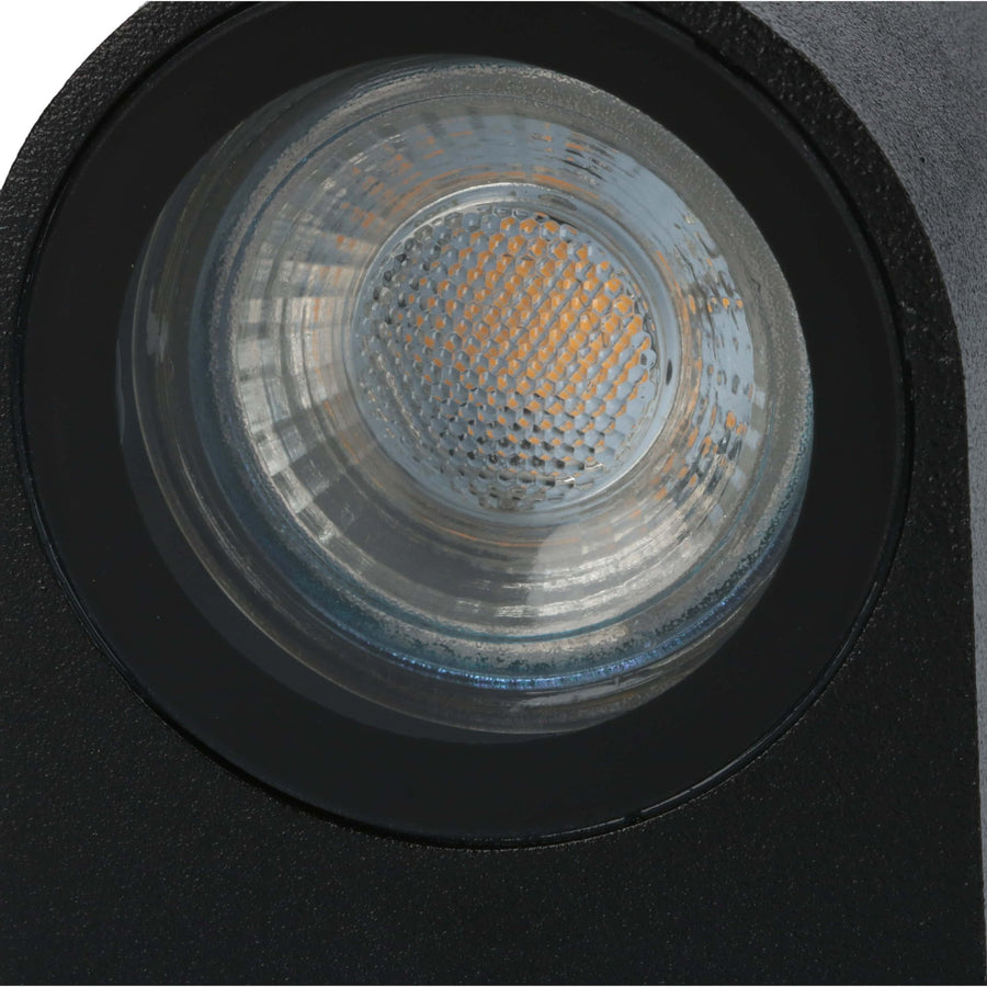 5 pack - LED's Light LED Wandlamp buiten met GU10 fitting - Rond - Model San Marino - IP44 - Zwart Wandlampen led.gl