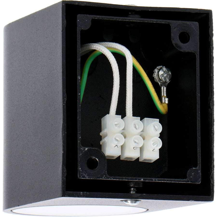5 pack - LED's Light LED Wandlamp buiten met GU10 fitting - Rond - Model San Marino - IP44 - Zwart Wandlampen led.gl