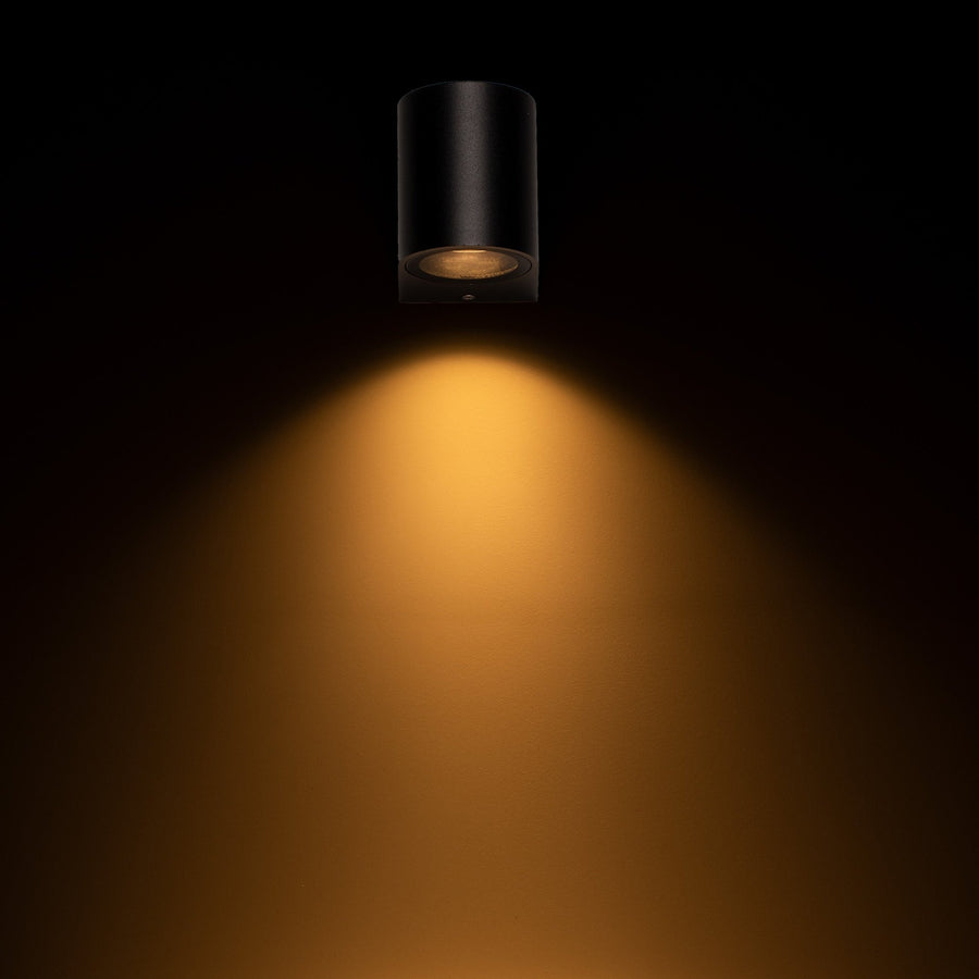 5 pack - LED's Light LED Wandlamp buiten met GU10 fitting - Rond - Model San Marino - IP44 - Zwart Wandlampen led.gl