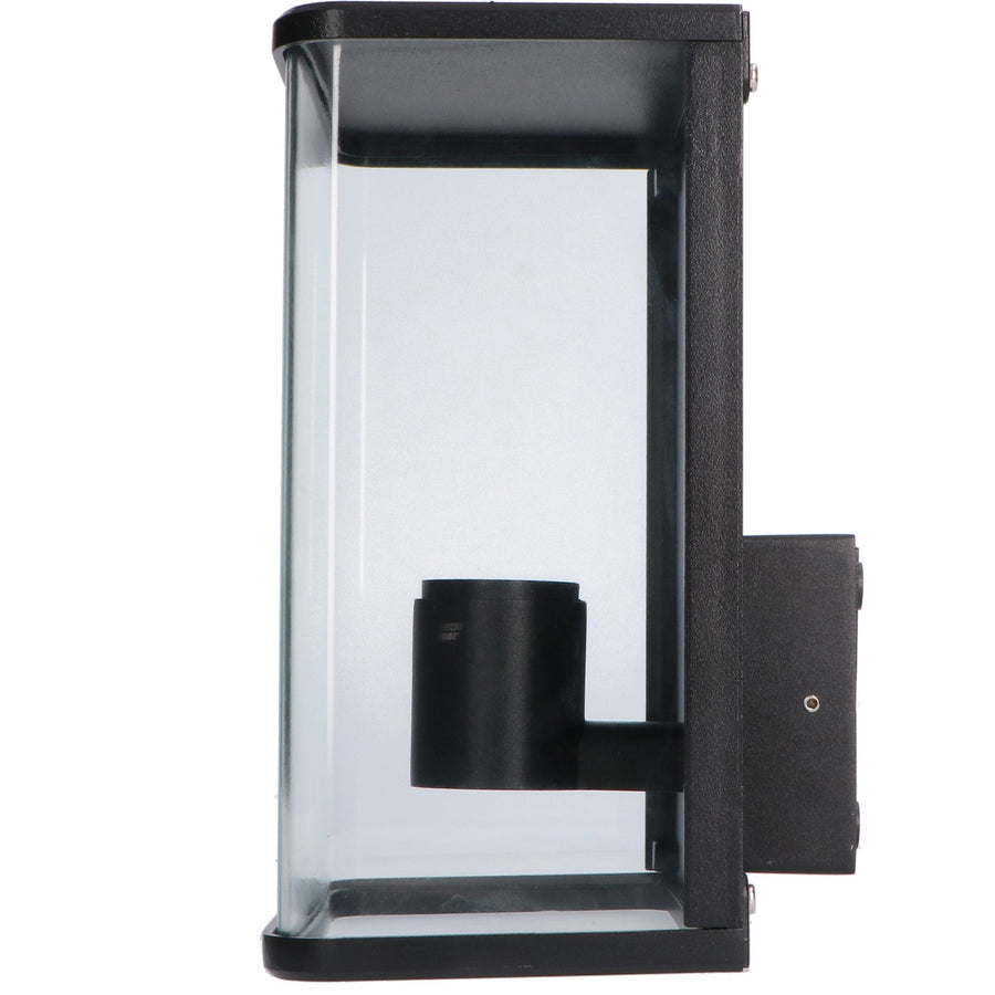 LED Wandlamp Glas - Rondom licht - Rechthoek - E27 fitting - IP44 - Zwart Wandlampen led.gl