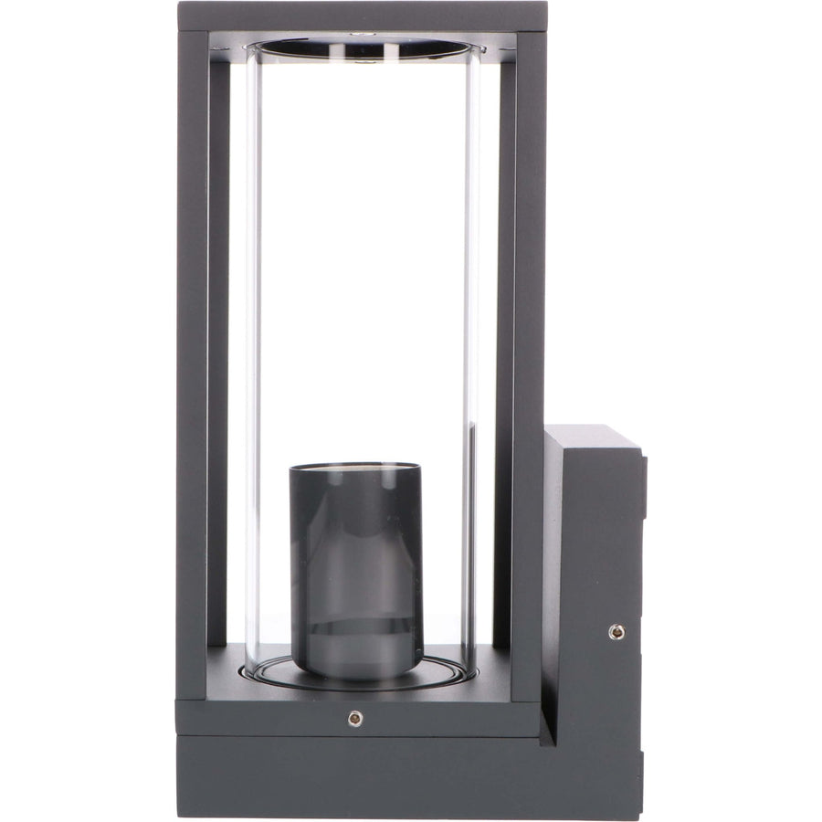 2 pack - LED's Light LED Wandlamp met glazen ruiten - Rechthoek - E27 fitting - IP44 - Antraciet Wandlampen led.gl