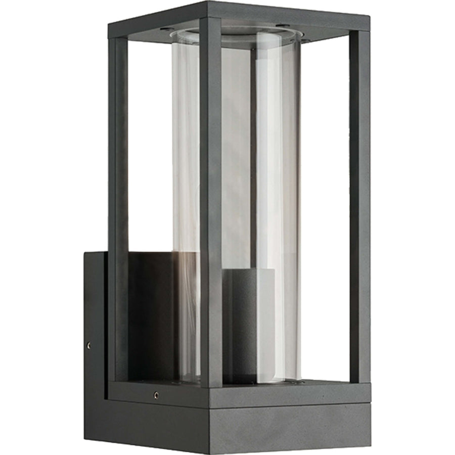 2 pack - LED's Light LED Wandlamp met glazen ruiten - Rechthoek - E27 fitting - IP44 - Antraciet Wandlampen led.gl