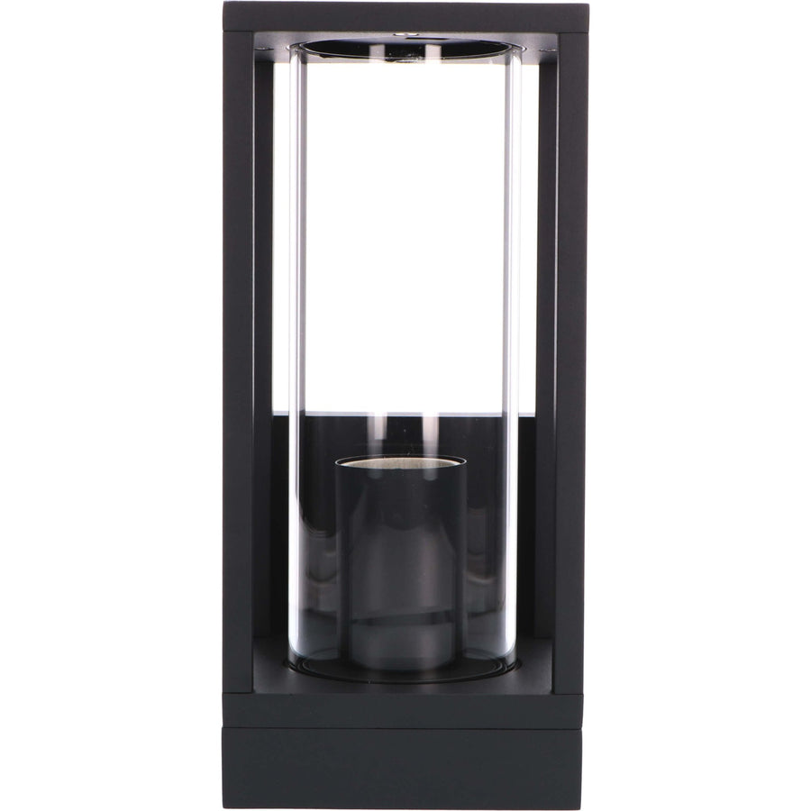 2 pack LED's Light LED Wandlamp met glazen ruiten - Rechthoek - E27 fitting - IP44 - Zwart Wandlampen led.gl