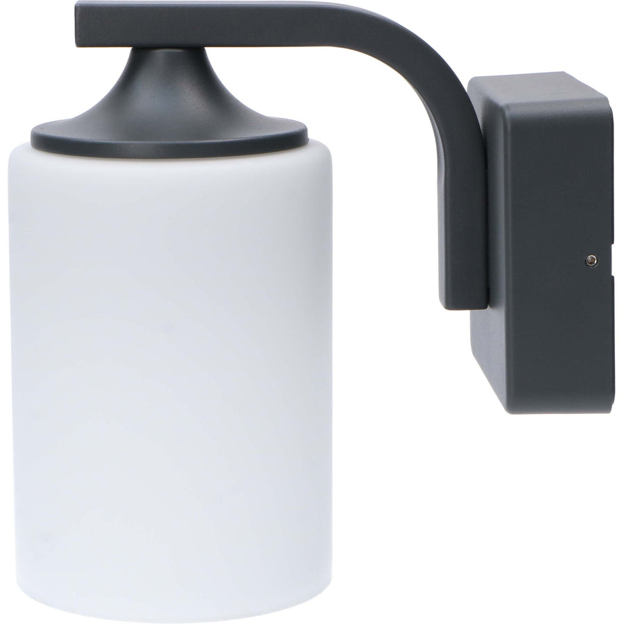 2 pack LED's Light LED Wandlamp Milky met E27 fitting - IP44 - Model Noto - Antraciet Wandlampen led.gl