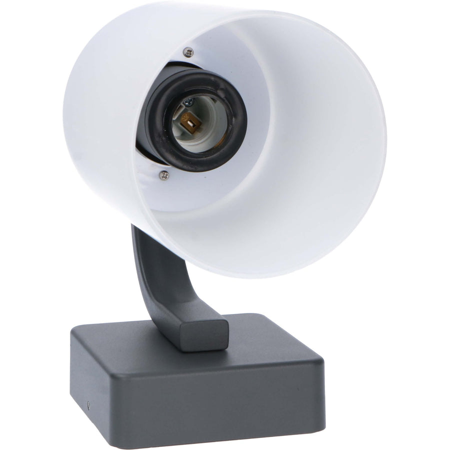 2 pack LED's Light LED Wandlamp Milky met E27 fitting - IP44 - Model Noto - Antraciet Wandlampen led.gl
