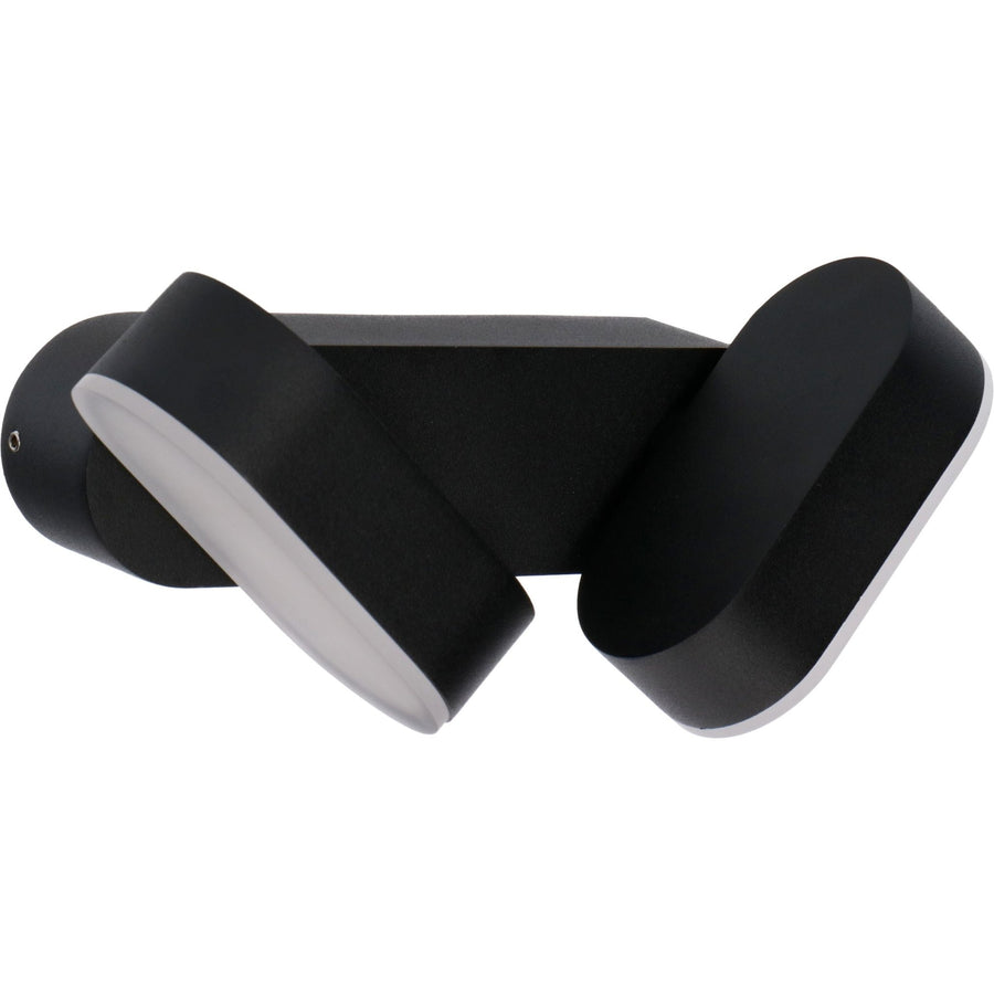 2 pack LED's Light Dubbele LED Buitenlamp - Model Rieti - Warm wit - IP44 waterbestendig - Zwart Wandlampen led.gl