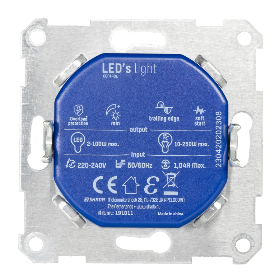 LED's Light Universele LED dimmer - 2 tot 250W - Fase afsnijding Dimmers led.gl