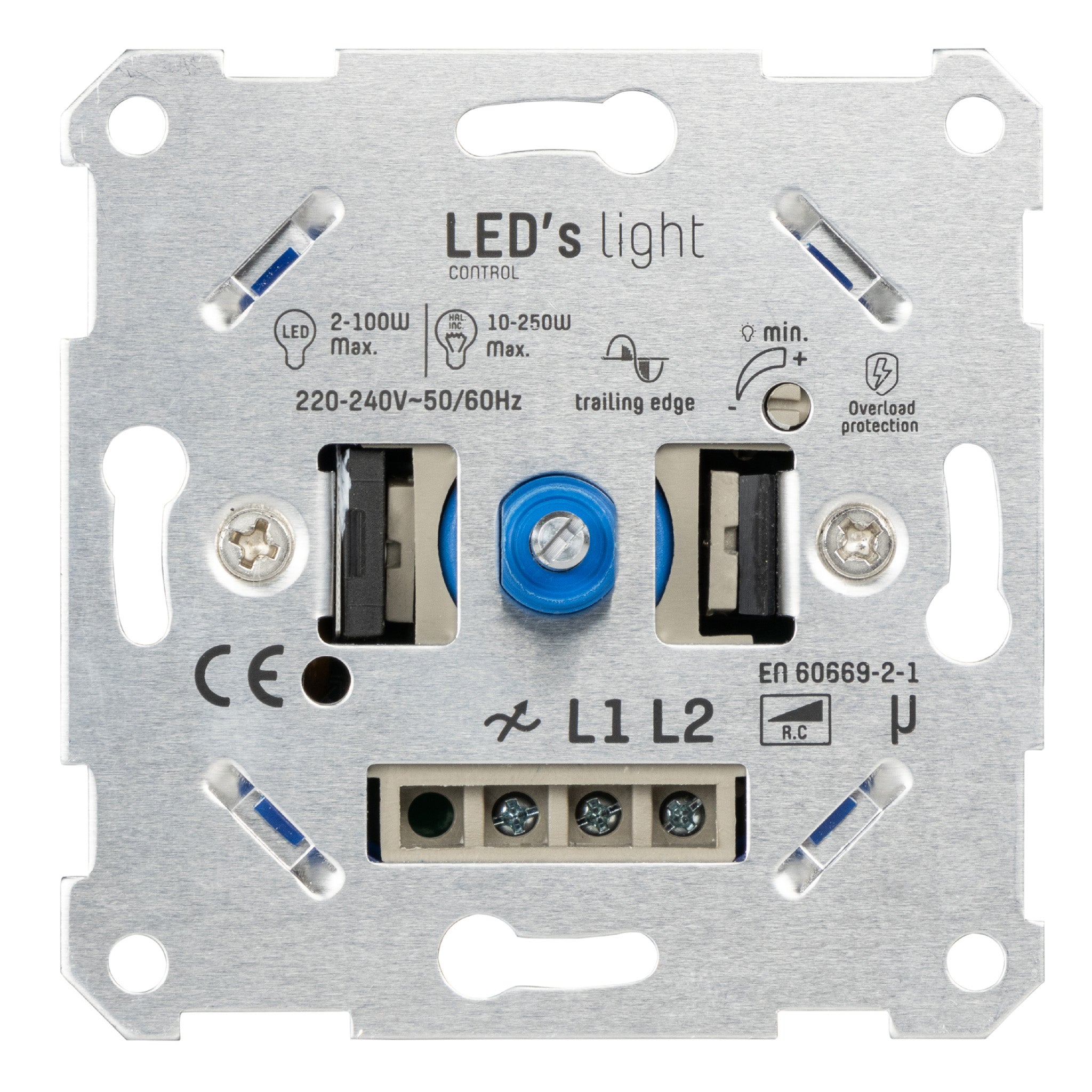 LED's Light Universele LED dimmer - 2 tot 250W - Fase afsnijding Dimmers led.gl