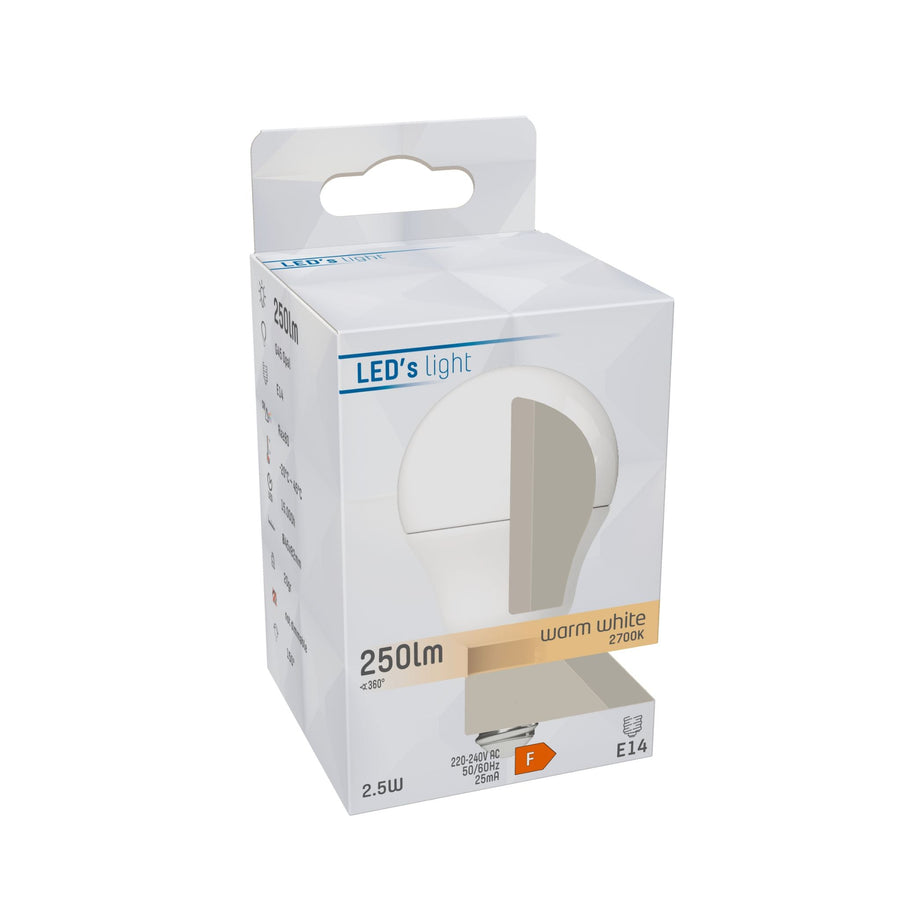 LED E14 Lamp rond - 250 lm - Warm wit licht - 1 lamp Lichtbronnen led.gl