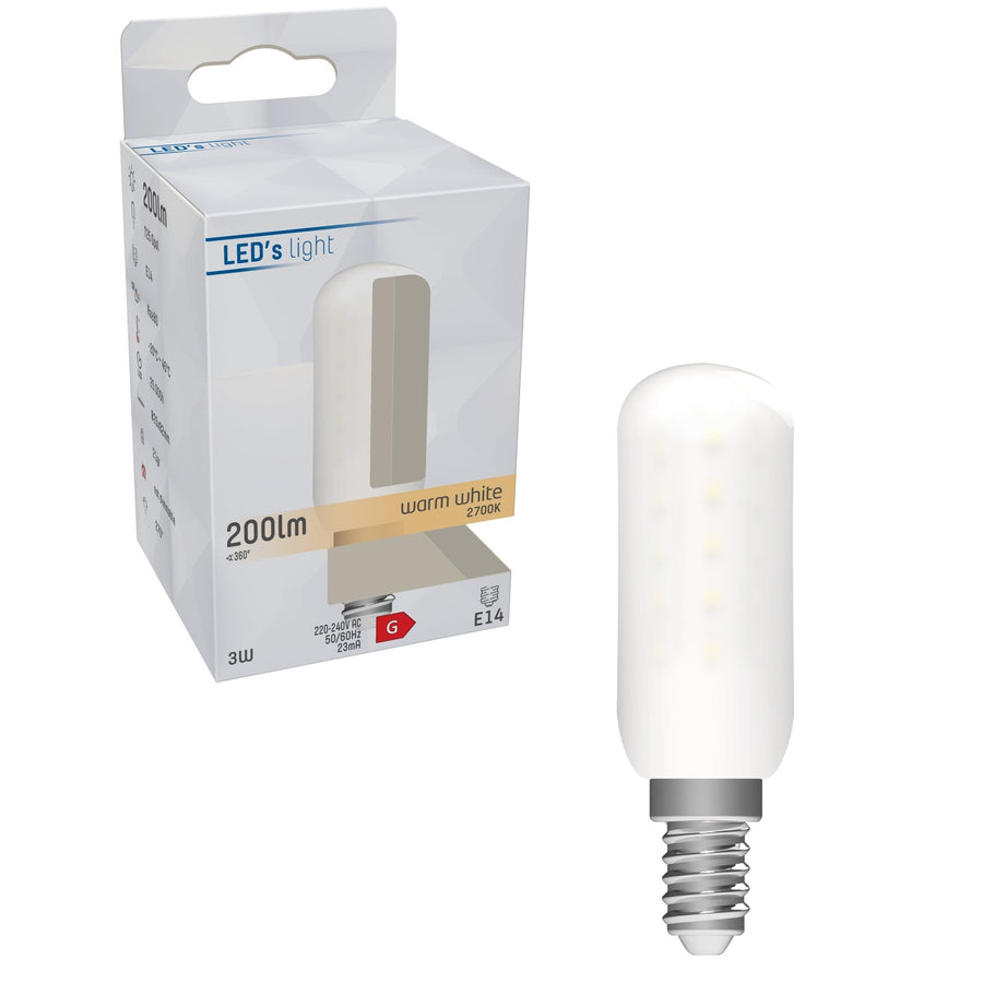 LongLife LED Lamp E14 - T25 - Geschikt voor koelkast en afzuigkap - Warm wit - 3W (20W) Lichtbronnen led.gl
