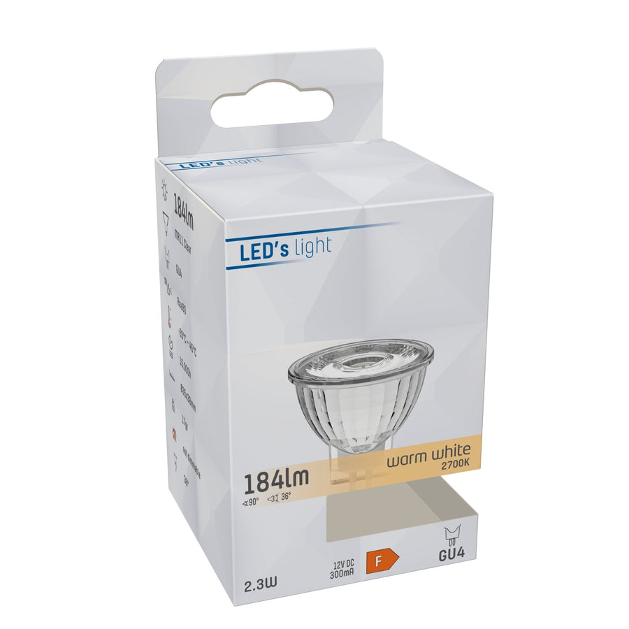 LongLife LED Lamp GU4 - MR11 - Warm wit licht - 2W vervangt 20W Spotjes led.gl
