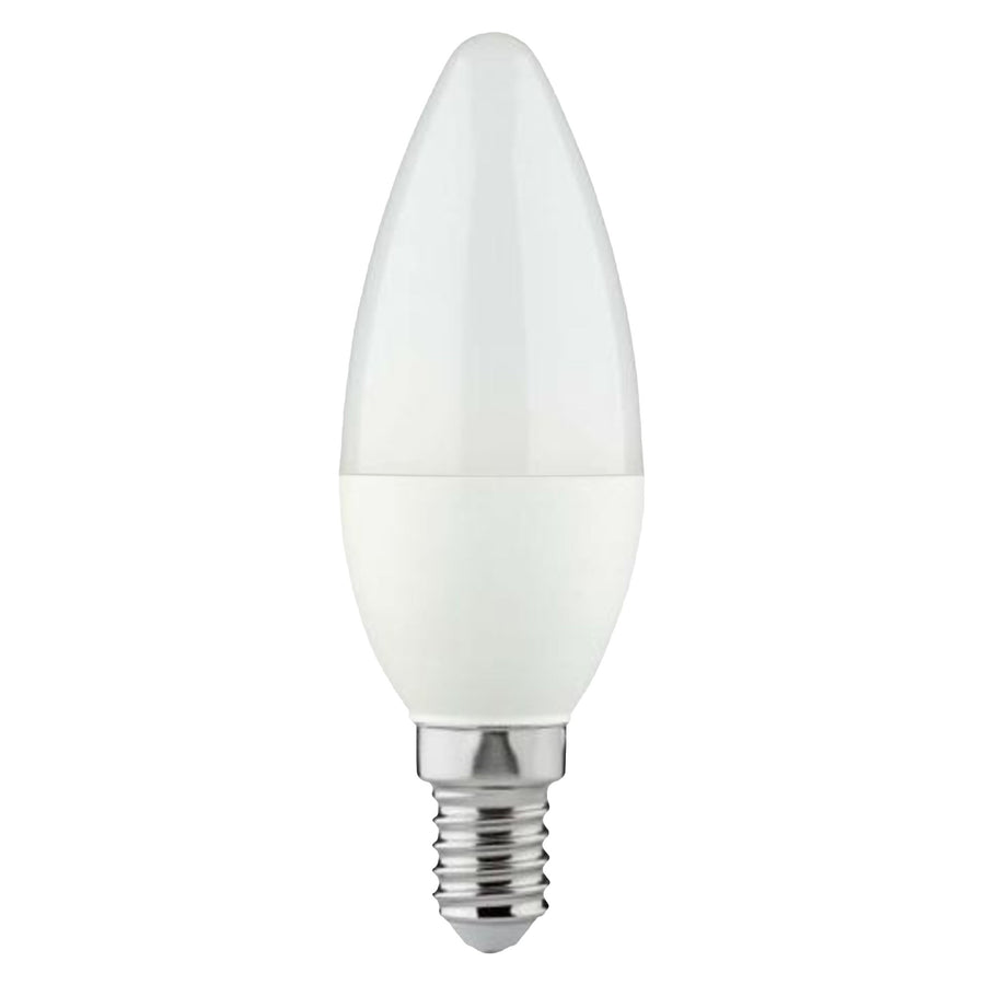LongLife LED Lamp Kaars E14 - Mat - Warm wit licht - 4W vervangt 40W - Voordeelverpakking - 5 kaarslampen Lichtbronnen led.gl