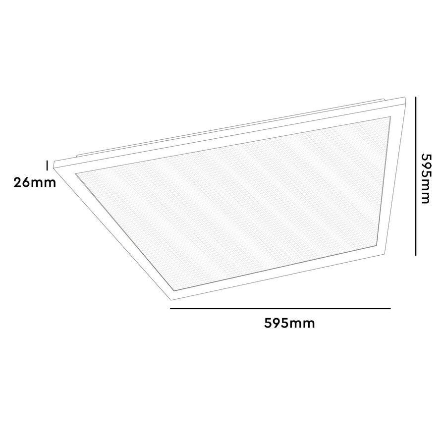 LED's Light LED Paneel 595x595mm - Vierkant - Neutraal wit (4000K) - 4000 Lumen - 40W Panelen led.gl