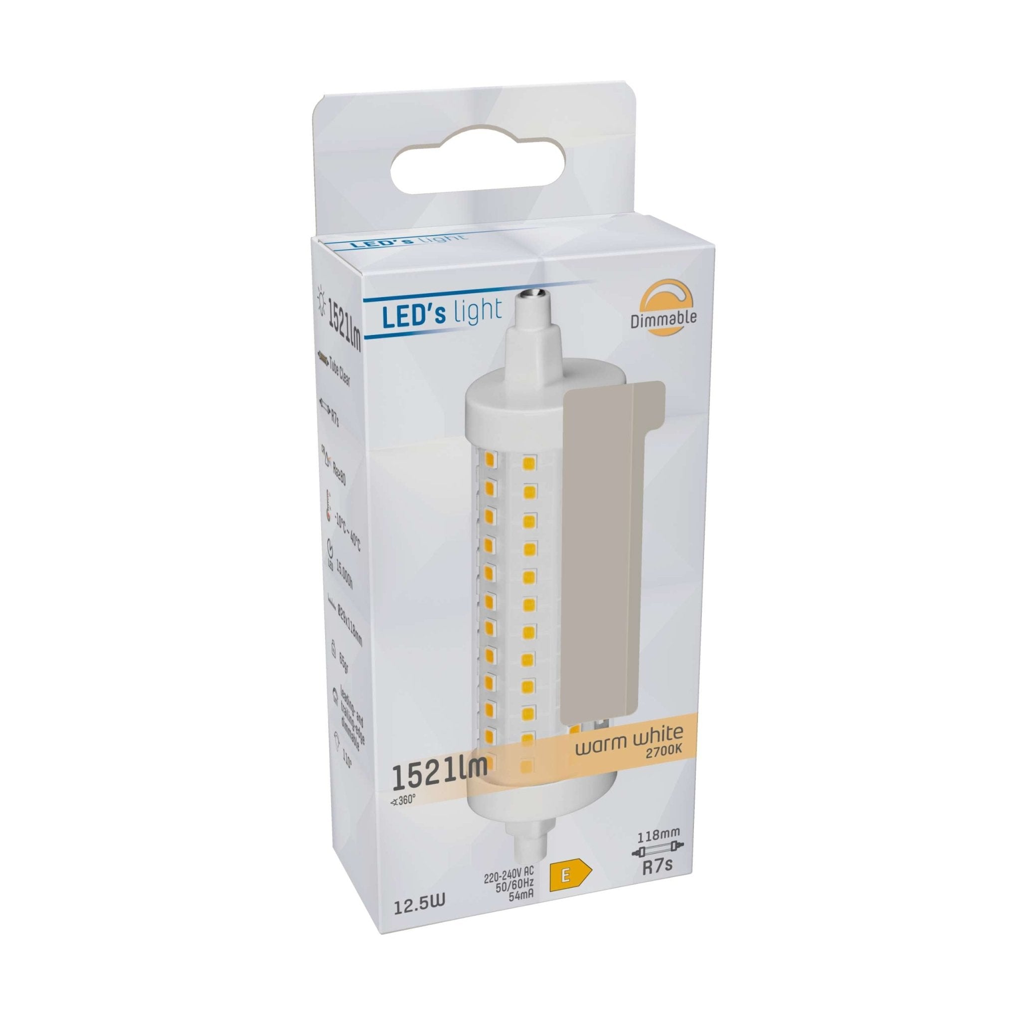 LED Lamp met R7S fitting - Dimbaar warm wit licht - 12.5W Vervangt 100W Staaflampen led.gl