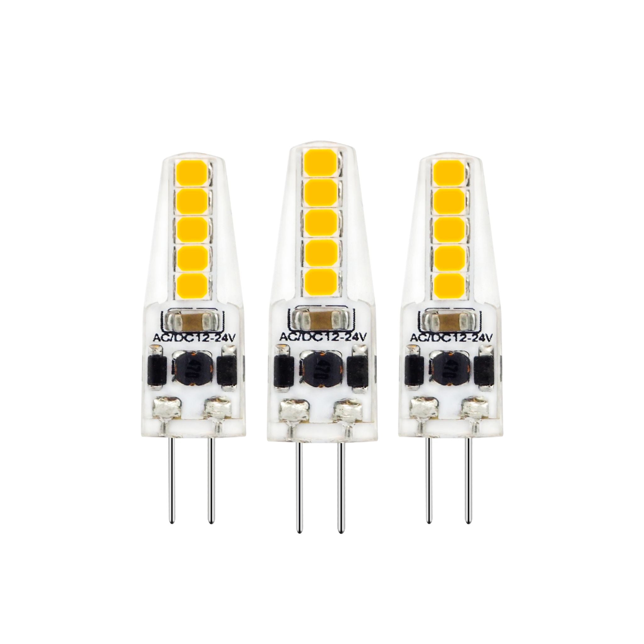 LongLife LED Steeklamp G4 - 12V - Dimbaar warm wit licht - 1.9W (20W) - 3 lampjes Dimbare steeklampjes led.gl