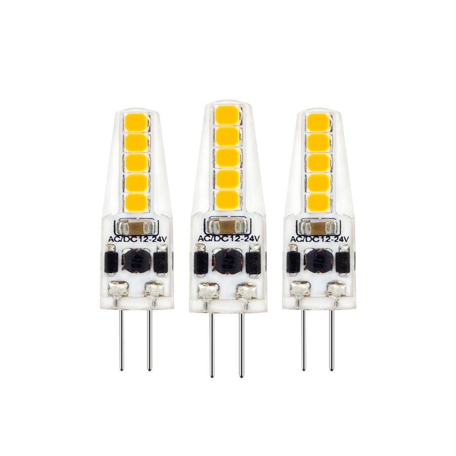 LongLife LED Steeklamp G4 - 12V - Dimbaar warm wit licht - 1.9W (20W) - 3 lampjes Dimbare steeklampjes led.gl
