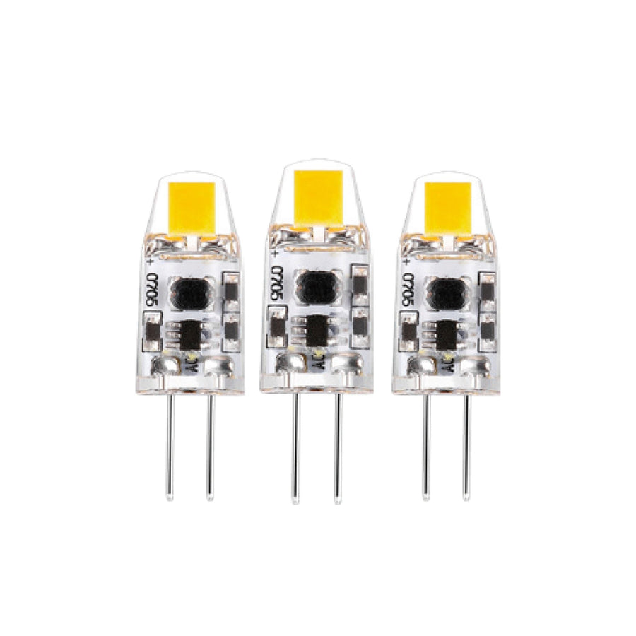 G4 LED Lampen - 12V - 1W vervangt 10W - Warm wit licht - 3PACK Dimbare steeklampjes led.gl