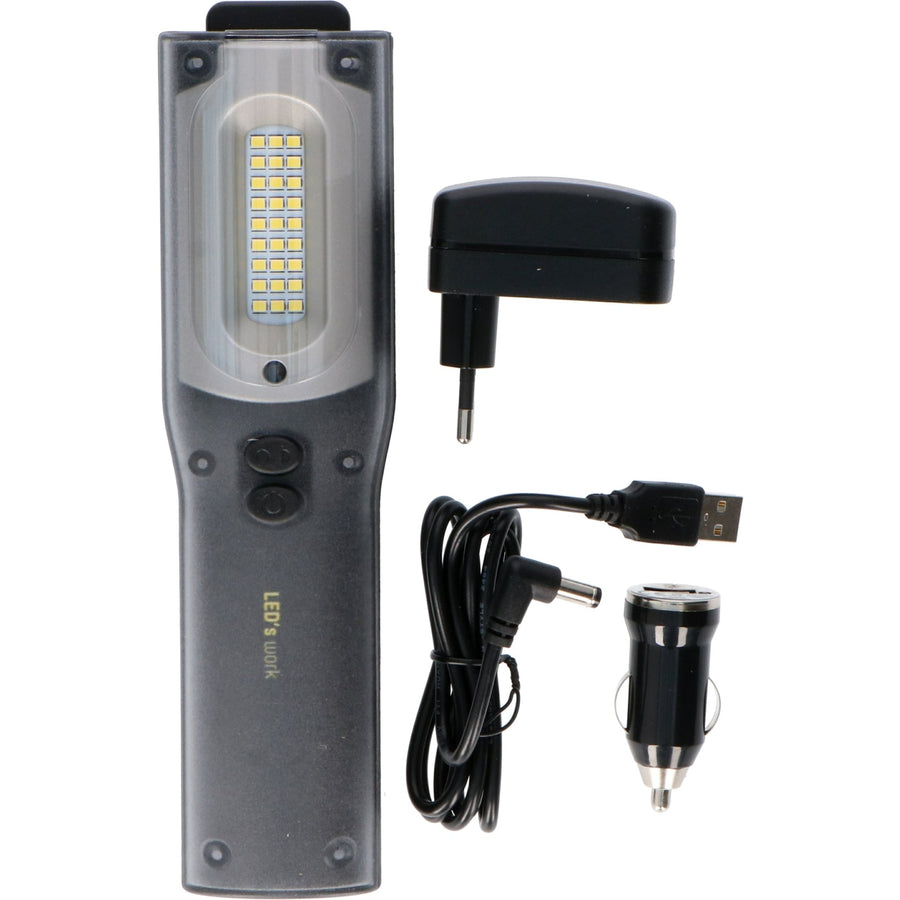 LED's Work Master LED Looplamp op Accu 1000 - Oplaadbaar & dimbaar - 2 lichtpunten Looplampen led.gl