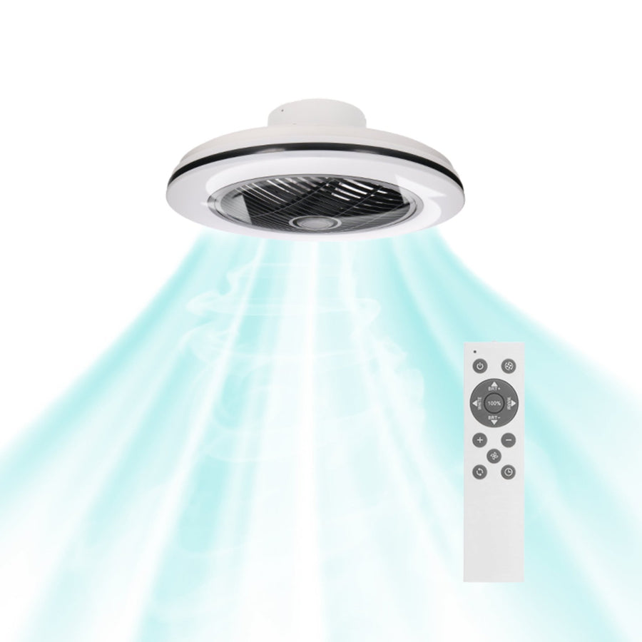 Moderno 3D plafondventilator met verlichting 50cm – Dimmen en lichtkleur instellen via afstandsbediening – Met zomer- en winterstand en timerfunctie Plafondventilatoren led.gl