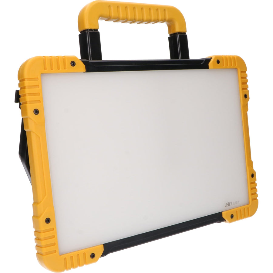 LED's Light 18V Hybride LED Bouwlamp 5500lm - Incl Adapters - Bedraad en draadloos te gebruiken – IP54 – Rough Service Tested – 47W Bouwlampen led.gl