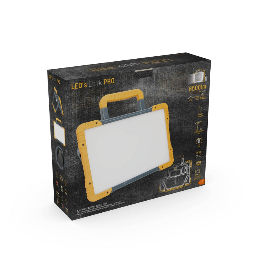 LED's Work Premium LED Werklamp 6500 - 5 meter kabel - Rough Service Tested - IP54 waterdicht - 60W Bouwlampen led.gl
