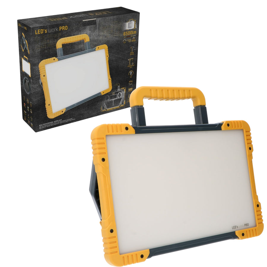 LED's Work Premium LED Werklamp 6500 - 5 meter kabel - Rough Service Tested - IP54 waterdicht - 60W Bouwlampen led.gl