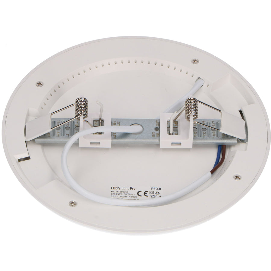 PRO LED Inbouw plafondlamp ø 16 cm - Ultra dun - Dimbaar koud wit licht - 12W Plafondlampen led.gl