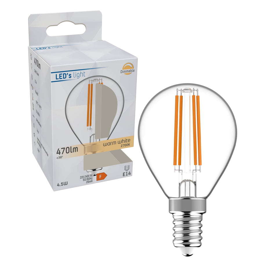 Dimbare LED Lamp E14 - Dimbaar warm wit licht - 470 lm Dimbare filament lampen led.gl