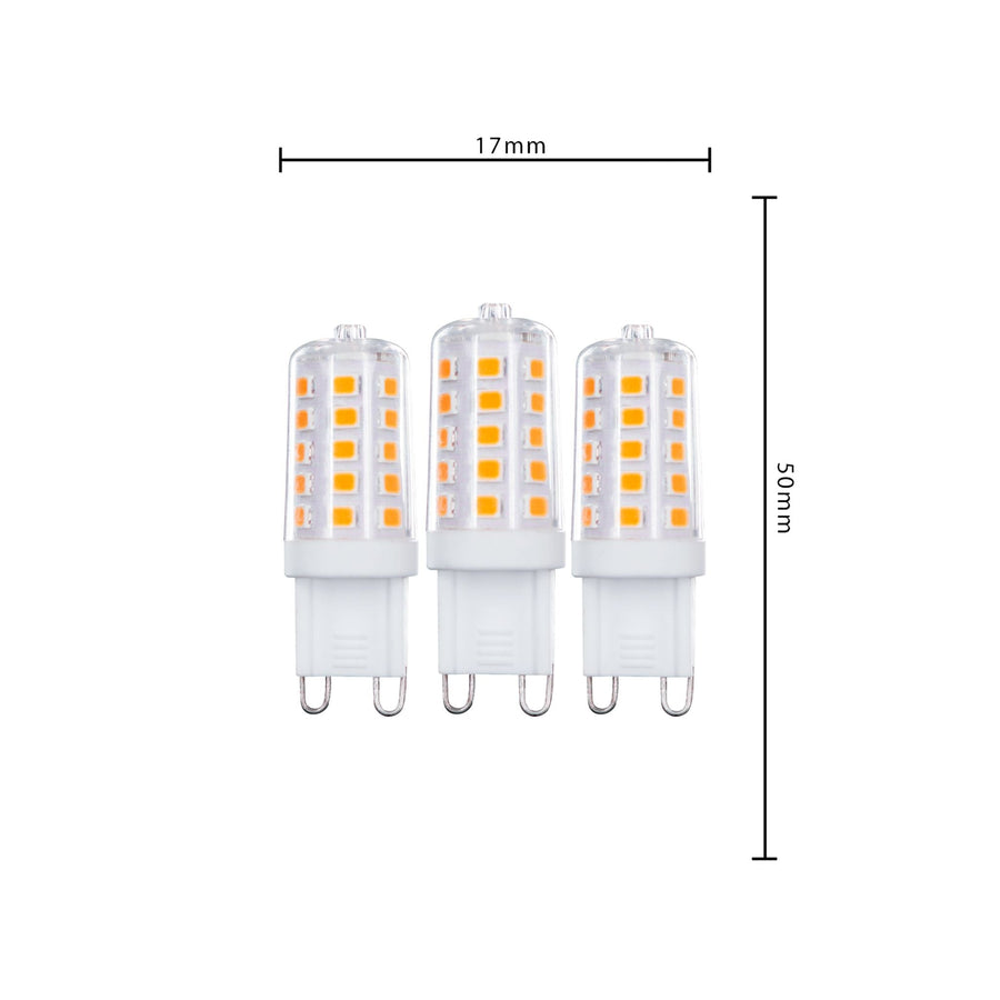 ProDim LED Steeklamp G9 - Dimbaar warm wit licht - 220-240V - 3.5W (28W) - 3 lampjes Dimbare steeklampjes led.gl