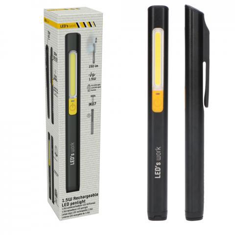 LED's Work Looplamp met Accu 150 - Ultra compact - Draadloos & Oplaadbaar - 2 lichtpunten Looplampen led.gl