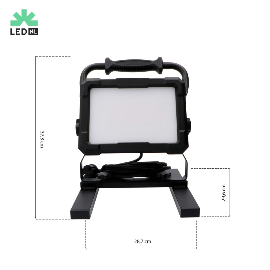 Professionele LED bouwlamp 100W – Rough Service Tested – 5 meter snoer – 9000 lumen – IP65 Bouwlampen led.gl