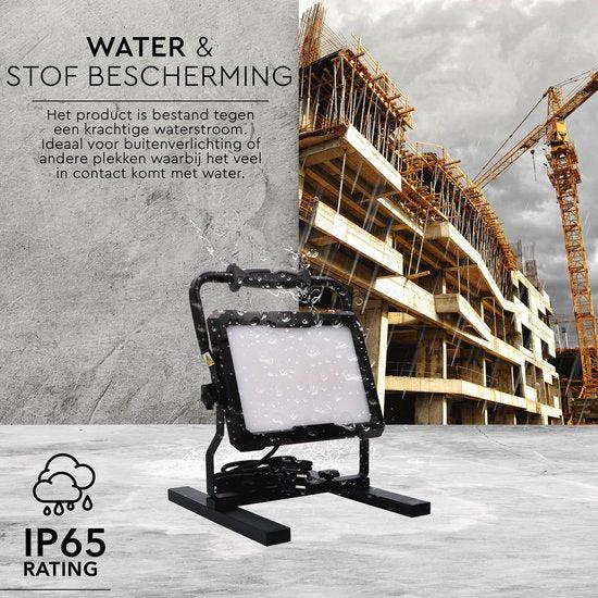 Professionele LED bouwlamp 100W – Rough Service Tested – 5 meter snoer – 9000 lumen – IP65 Bouwlampen led.gl