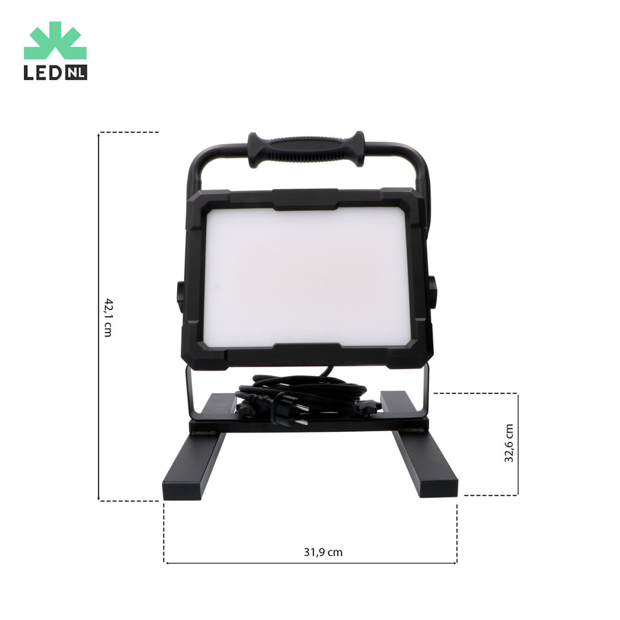 LED's Work Professionele LED Bouwlamp 13000 - Rough Service Tested - 5 meter snoer - 150W - IP65 Bouwlampen led.gl